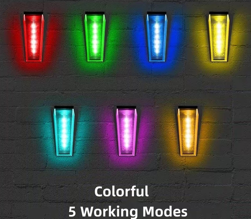Colors LED Solar Wall Light